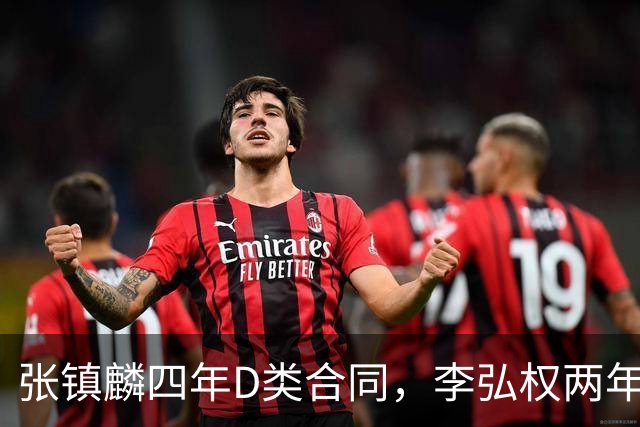 张镇麟四年D类合同，李弘权两年C类合同，偰李永祎三年B类合同